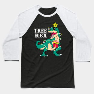 Tree Rex Funny T Rex Christmas Tree Dinosaur Lover Gift Baseball T-Shirt